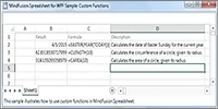 MindFusion Tabellenkalkulation für WPF: Benutzerdefinierte Funktionen