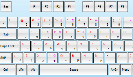 Virtual Keyboard for WinForms screenshot