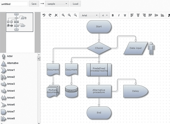 Complete JS Application for Drawing Flowcharts
