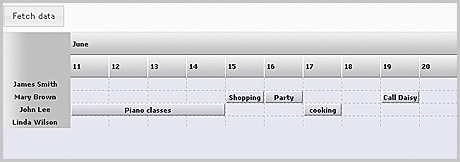 Calendar for WebForms Control: Database