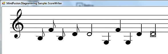 Musical Score Writer with the Diagramming Tools