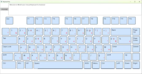 MindFusion Virtuelle Tastatur für Avalonia