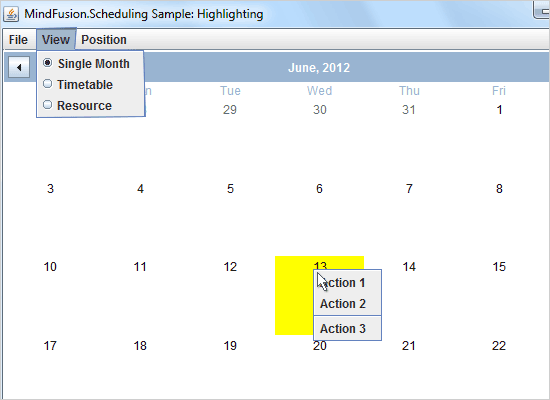 Highlighting Appointments in a Java Swing Calendar