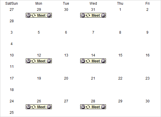 Recurring Events in a Java Swing Calendar