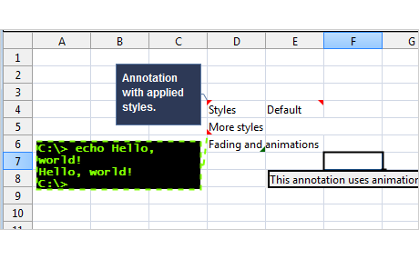 Java Spreadsheet Library: Cell Span and Annotations