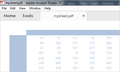 Exporting a Java Spreadsheet to PDF
