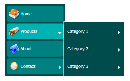 Sample Menu in JavaScript