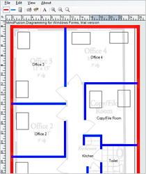 WinForms Diagram Component: Floorplan Designer