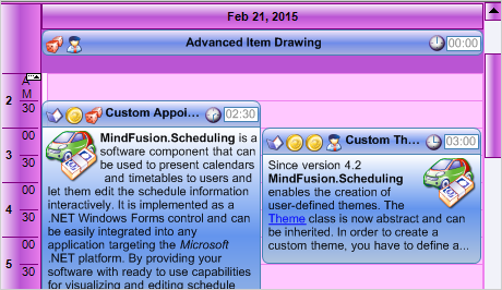 WinForms Scheduler: Custom Item Drawing