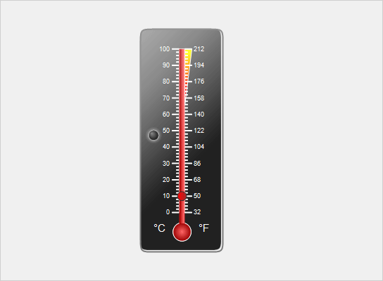 WinForms Thermometer Gauge