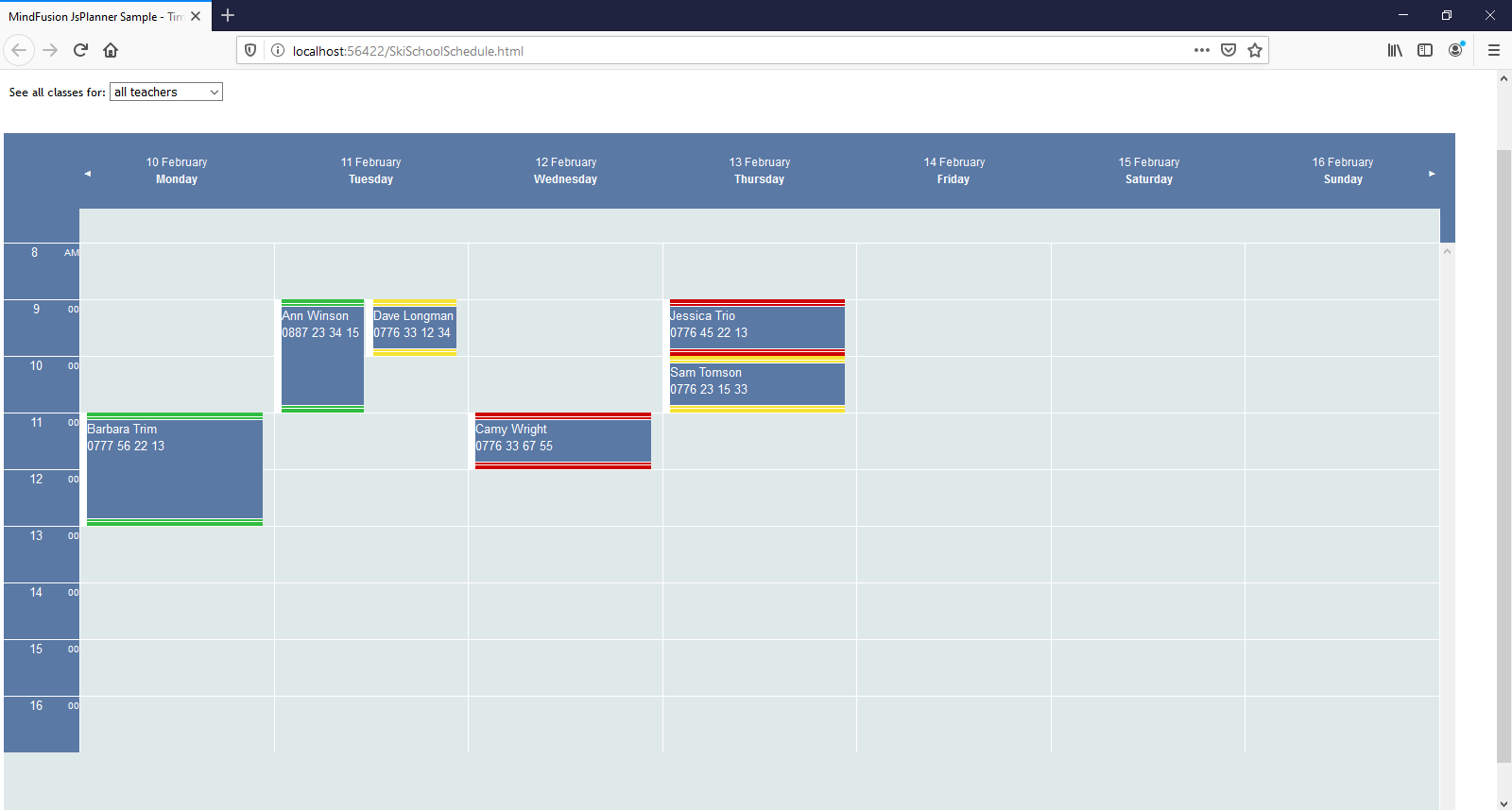 Ski School Scheduler