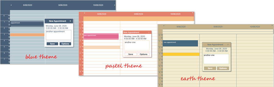 Themes in the JavaScript Scheduler