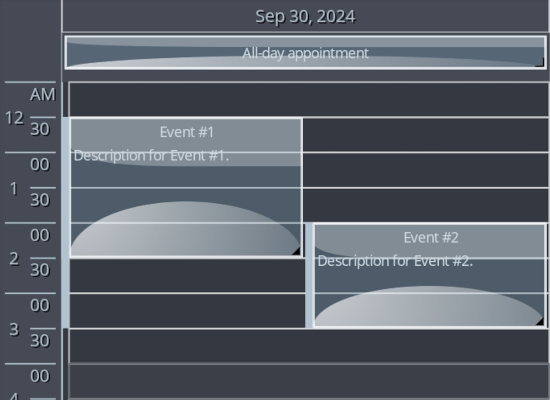 Styling effects on calendar items in Scheduling for .NET MAUI