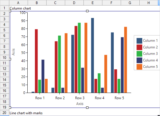 Charts in MindFusion WinForms Spreadsheet