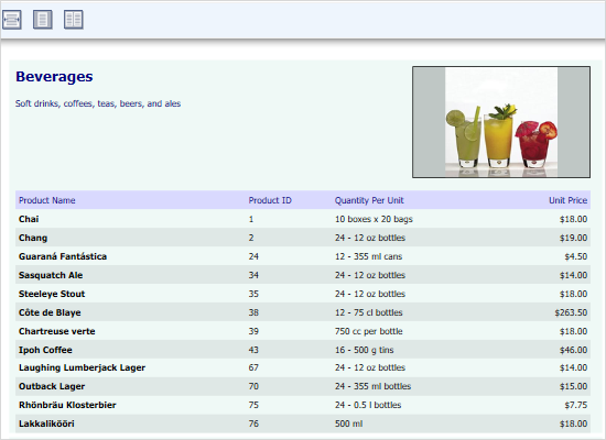 Database Report in WPF